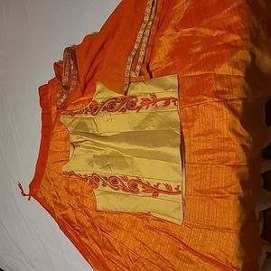 Lehenga choli 3 piece orange color